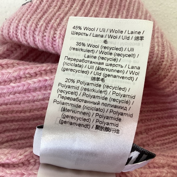 GANNI Pink Rib Knit Structured Beanie Hat - Pink main image 4